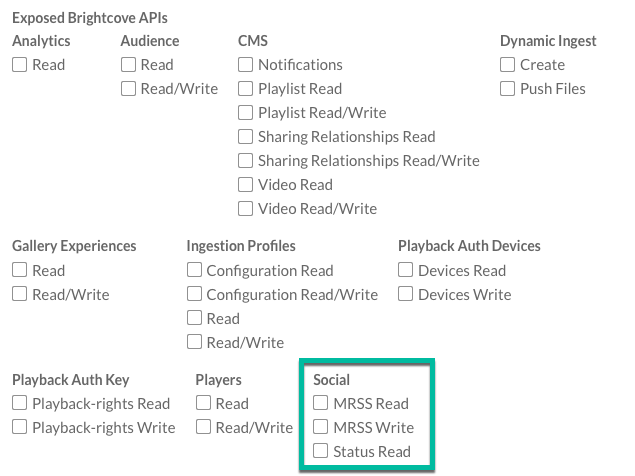 社交 API 權限